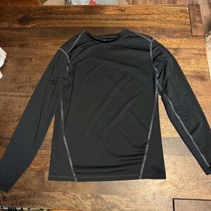 Champion Men’s Compression Black Performance Shirt with Gray Accents Size Medium